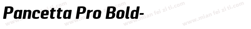 Pancetta Pro Bold字体转换